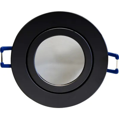 MEGATRON Einbauring MT75208 | LED-Einbaustrahler GU10/GU5.3 | IP44 Feuchtraum | rund 68mm | Aluminium | schwarz