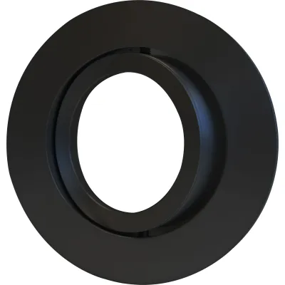 MEGATRON Einbauring MT75204 | LED-Einbaustrahler 68mm Rund | GU10 & GU5.3 Fassung | Aluminium | Schwenkbar 30° | Schwarz