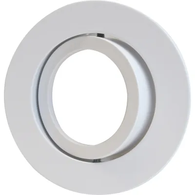 MEGATRON LED Einbauspot MT75200 | Einbauring rund 68mm | GU10/GU5.3 Fassung | schwenkbar 30° | 50W | Aluminium weiß