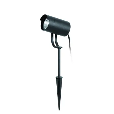 MEGATRON Gartenstrahler MT70803 GU10 | LED fähig | 35W | schwenkbar | Aluminium | mit Erdspieß | IP65 | schwarz