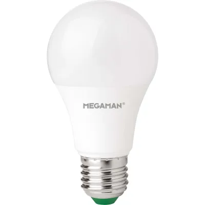Megaman LED-Lampe E27 9W | 810lm | dimmbar | A60 | warmweiß 2800K | opal | Energieklasse F | weiß