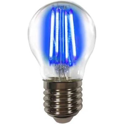 LIGHTME LED Filament Kugellampe LM85315 P45 4W E27 | Glühfaden-Optik | 15.000h | nicht dimmbar | blau