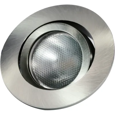 MEGATRON LED-Einbaustrahler MT75403 | 4,5W | 400lm | 2800K warmweiß | schwenkbar | 68mm | Aluminium Nickel