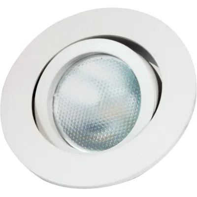 MEGATRON LED-Einbaustrahler MT75400 | 4,5W | 400lm | 2800K warmweiß | 68mm | GU10/GU5.3 | schwenkbar | Aluminium weiß