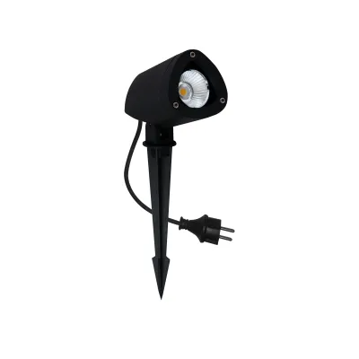 MEGATRON LED Gartenstrahler MT70801 | Erdspieß 7,5W 650lm 3000K IP65 | Aluminium anthrazit | schwenkbar | Outdoor