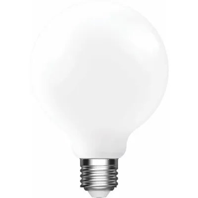 MEGAMAN LED-Globelampe MM21141 G95 E27 | 8,5W | 1055lm | warmweiß 2700K | opal | nicht dimmbar | Ø95mm | weiß