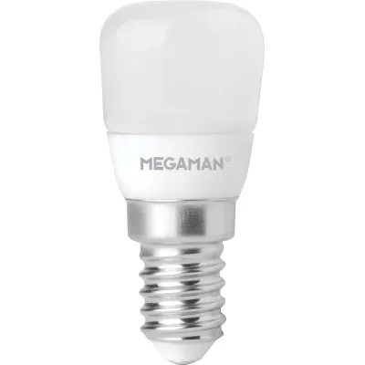 Megaman LED-Kühlschranklampe MM21039 E14 2W | dimmbar | 100lm | warmweiß 2800K | 330° Abstrahlwinkel | 25.000h