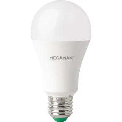 MEGAMAN LED Lampe E27 A60 MM21139 | 13,5W 1521lm | 4000K Neutralweiß | nicht dimmbar | 330° Abstrahlwinkel | Opal Glas