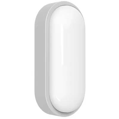 IDV LED-Ovalleuchte MT69077 mit Bewegungsmelder | IP54/IK08 | 1900lm | LED-Modul austauschbar | Innen/Außen | grau