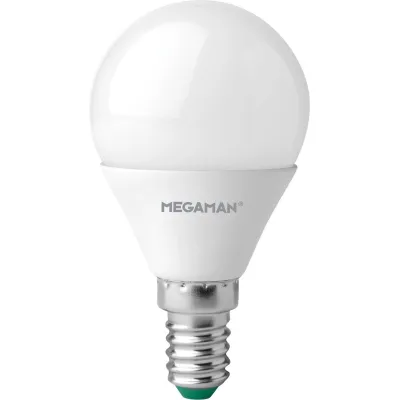 MEGAMAN LED-Kugellampe MM21123 E27 Tropfenform | 5W 470lm dimmbar | warmweiß 2800K | opal | 45mm | IP23 | weiß