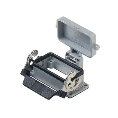 ILME Anbaugehäuse CHI 16 LS | Rechtecksteckverbinder IP65 | 1 Bügel | Klappdeckel | Alu | 45,5x29 mm | Serie C-Type