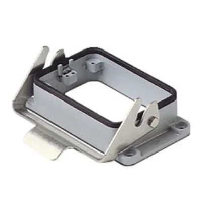 ILME Anbaugehäuse CHI 48 L | Rechtecksteckverbinder Gehäuse 104.62 Alu | 1 Längsbügel | IP66 | 93x42 mm