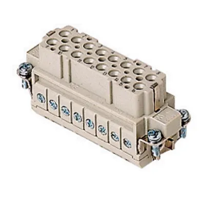 ILME Buchseneinsatz CDAF 16 Gr.66.16 | 16-polig | 16A | 250V | Schraubanschluss | Thermoplast | Silber