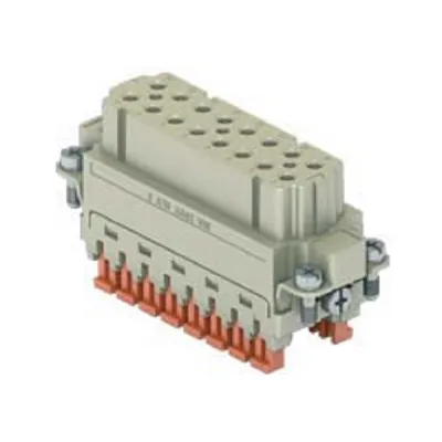 ILME Buchseneinsatz CSAHF 16 | 16-polig + PE | SQUICH Schnellanschluss | 16A 250V | Größe 66.16 | Silber