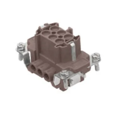 ILME Buchseneinsatz CNEF 06 RY | Rechtecksteckverbinder 6-polig + PE | 16A 500V | Schraubanschluss | bis 180°C