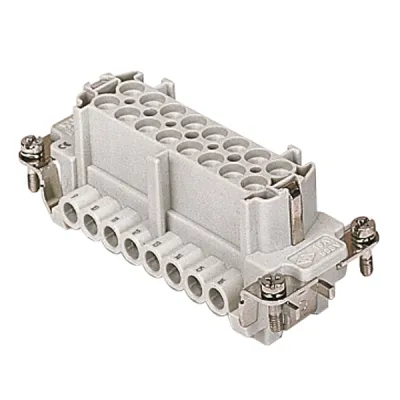 ILME Buchseneinsatz CNEF 16 T | 16-polig + PE | Schraubanschluss | 16A | 500V | Thermoplast | Größe 77.27 | beige