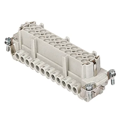 ILME Buchseneinsatz CNEF 24 T | 24-polig | Schraubanschluss | 16A | 500V | Thermoplast | Silber | Schutzleiter