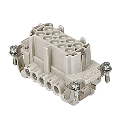 ILME Buchseneinsatz CNEF 10 T | 10-polig + PE | Schraubanschluss | 16A 500V | Silber | Größe 57.27 | Thermoplast