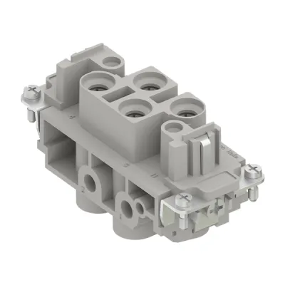 Gaestopas ILME Buchseneinsatz CXF 4/2 | 4+2-polig | 80A + 16A | Schraubanschluss | Gr.77.27 | Silber | 690V | mit PE