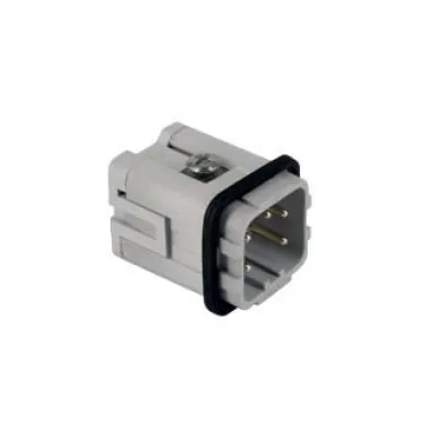 ILME Stifteinsatz CKSM 04 | Rechtecksteckverbinder 4P+PE | 10A 400V | Zugfederanschluss | Silber | Größe 21.21
