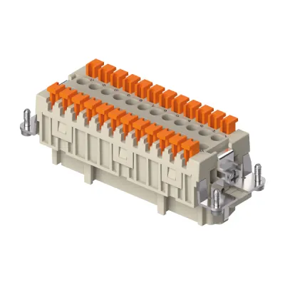 Gaestopas Buchseneinsatz CSHF24 | 24-polig | SQUICH | Federzuganschluss | 16A | 500V | Thermoplast | Silber