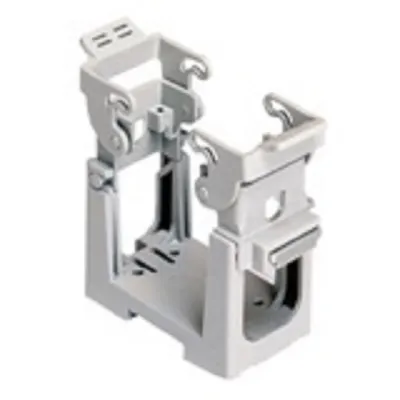 Ilme Einsatzhalter COB 10 BC | für DIN-Schiene | Gehäusegröße 10B | Kunststoff | 2 Bügel | IP20 | kieselgrau RAL 7032