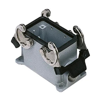 Gaestopas ILME Sockelgehäuse MHP 10.220 | Gr. 57.27 | Alu | 2 Bügel | 2x M20 seitlich | Industrie-Steckverbinder