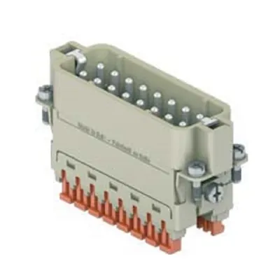 ILME Stifteinsatz CSAHM 16 | 16P+PE | SQUICH Schnellanschluss | 16A 250V | Größe 66.16 | Silber