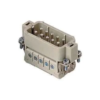 ILME Stifteinsatz CDAM 10 | Kontakteinsatz 10P+PE Gr.49.16 | Schraubanschluss 16A 250V | Thermoplast