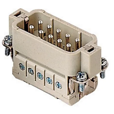 ILME Stifteinsatz CDAM 10 | Kontakteinsatz 10P+PE Gr.49.16 | Schraubanschluss 16A 250V | Thermoplast