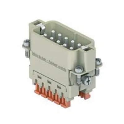 ILME Stifteinsatz CSAHM 10 | 10-polig + PE | SQUICH Schnellanschluss | Größe 49.16 | 16A 250V | Silber