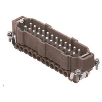 ILME Stifteinsatz CNEM 24 RY | 24-polig + PE | Schraubanschluss | 16A 500V | temperaturbeständig 180°C