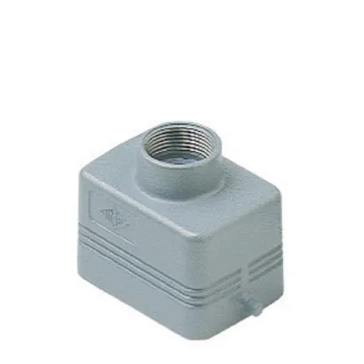Gaestopas Tüllengehäuse MHV 06 L20 | Industrielles Steckergehäuse Gr.44.27 | Alu | 2 Bolzen | 1xM20 gerade | IP66 | oben