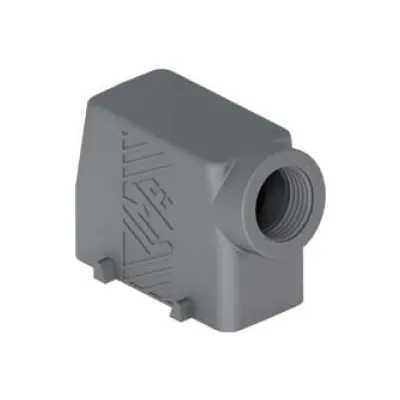 Gaestopas Tüllen­gehäuse hoch TMAO 16.32 | Gr.77.27 | T-Type Kunststoff | 1x M32 seitlich | 4 Bolzen | IP65 | grau