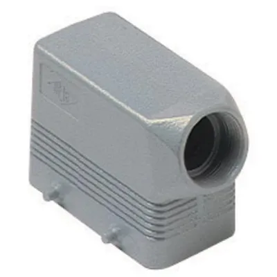 ILME Tüllengehäuse MAO 16.40 | Steckergehäuse | 77x76x27mm | Aluminium | 4 Bolzen | 1xM40 seitlich | IP66 | grau
