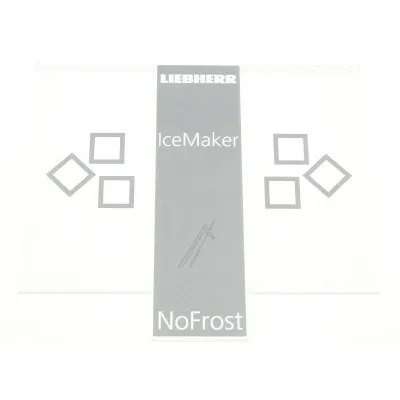 Infoblende Ice-Maker für Kühlschrank Liebherr 743839600 NoFrost bedruckt