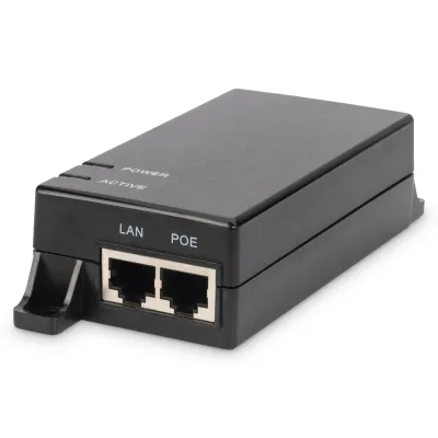 DIGITUS PoE Injector DN-95102-1 | Gigabit Ethernet 802.3af | 15,4W | 48V Ausgang | 1 Port | 230V | freistehend