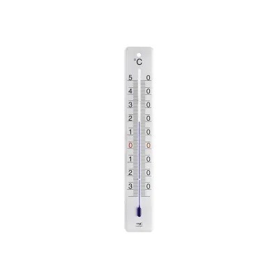 TFA Dostmann Innen-Außen-Thermometer 12.2046.61 | Analog | Edelstahl | Wetterfest | 28 cm | Aufhängen | Silber