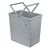 Bild: Inneneimer 350x226x350mm 24 Liter Hailo 1076129 hellgrau für Einbau-Abfallsammle