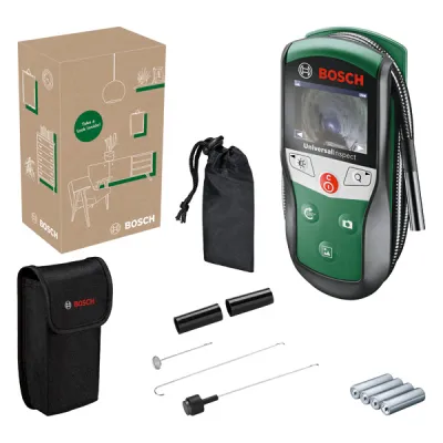 Bosch Inspektionskamera UniversalInspect 06036870Z0 | 950 mm | Akkubetrieb | SD-Kartenslot | Zubehör-Set | grün/schwarz