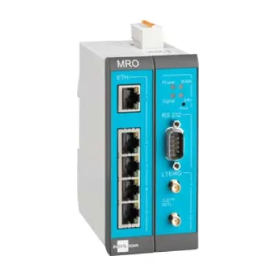 INSYS icom Industrierouter LTE MRO-L200 | 5x LAN | RS232 | VPN | Firewall | Hutschiene | Edge Computing | IoT-Lösung