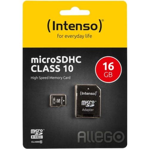 Bild: Intenso Micro SDHC Card 16GB inkl.Adapter