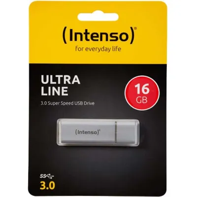 Intenso USB Stick 3.0 Ultra Line 16GB 3531470 | Aluminium Gehäuse | bis 70MB/s Lesen | USB-A | silber