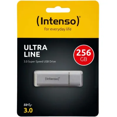 Intenso USB-Stick Ultra Line 3531492 | 256GB | USB 3.0 Typ-A | bis 70MB/s | Aluminium-Gehäuse | silber