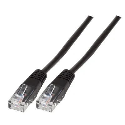 EFB ISDN-Kabel K2422.6 | RJ45 Stecker auf RJ45 Stecker | 6m | 4-polig | Rundkabel | schwarz