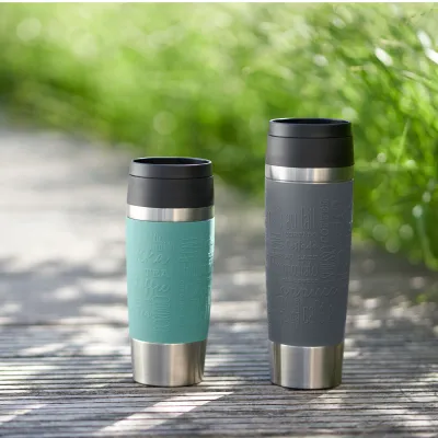 Emsa Isolierbecher Travel Mug Classic N20207 | Thermobecher 0,36l | auslaufsicher | Edelstahl | limette