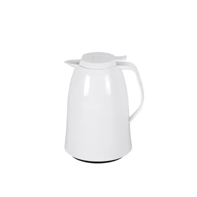 EMSA Isolierkanne Mambo Quick Tip 1,0 l 517004 | Thermoskanne | Glas-Isolierkolben | Einhandbedienung | 100 % dicht