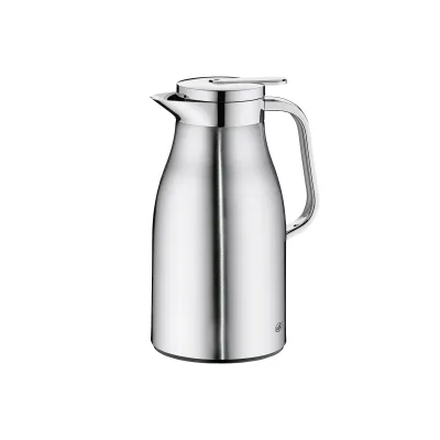alfi Isolierkanne SKYLINE 1,0l 1322205100 | Edelstahl matt | Hartglaseinsatz | 12h heiß | ergonomischer Griff