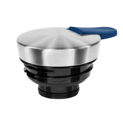 Emsa Isolierkanne Soft Grip N4120400 | 1,5L Edelstahl Thermoskanne | 12h heiß | auslaufsicher | Soft-Griff | Blau