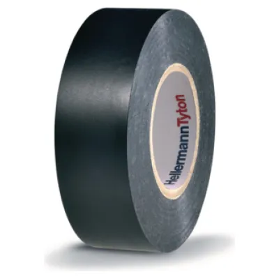 HellermannTyton Isolierband HTAPEFLEX152525PVCBK | PVC Klebeband 25mm x 25m | selbstlöschend | -10 bis 90°C | schwarz